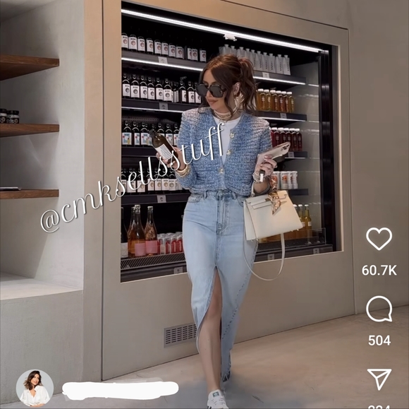 ZARA NEW Z1975 DENIM MAXI SKIRT XS,S,M,L - Picture 3 of 9